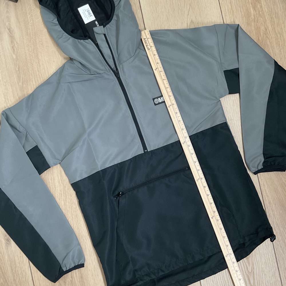 Black Rifle Coffee Company Packable Anorak Windbreaker Gunmetal SMALL - Picture 11 of 12